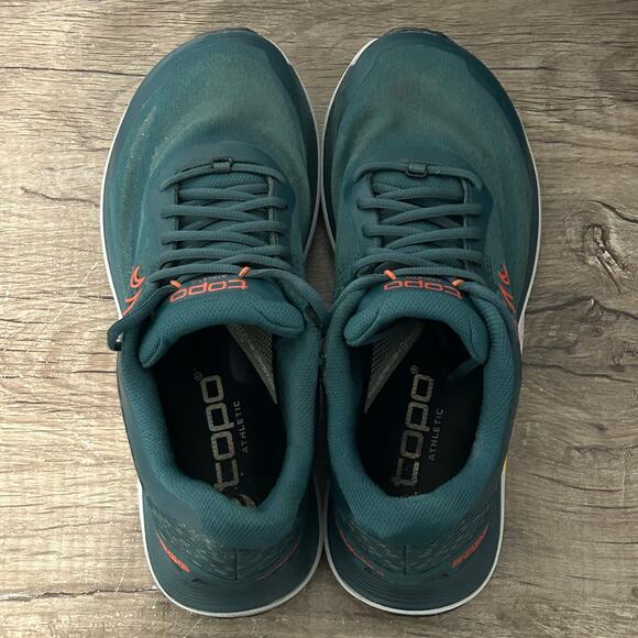 Topo Ultraventure 4 Men’s Athletic Running Shoes Size 10 Dark Teal/Orange - Picture 7 of 8